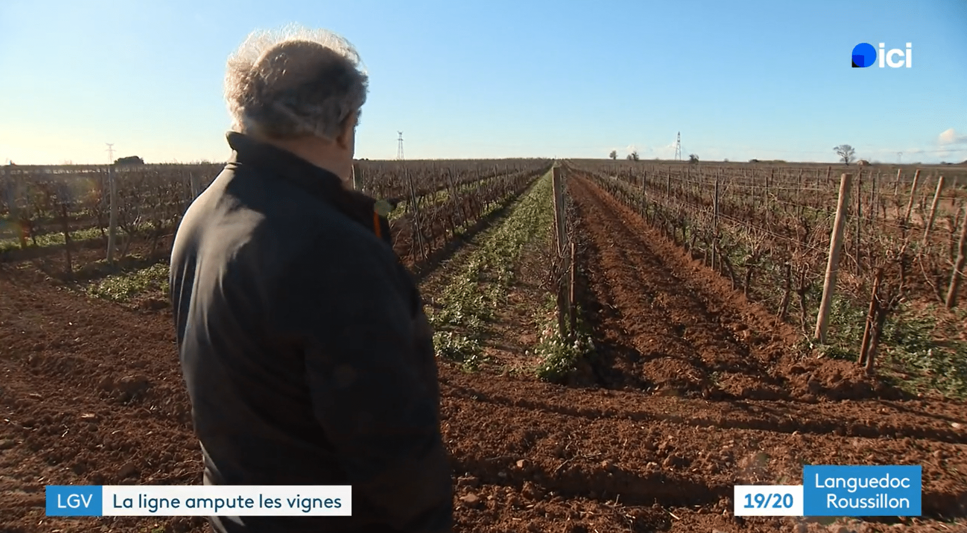 France 3 Occitanie est venue constater comment la future ligne LGV (ligne à grande vitesse) amputera notre vignoble.